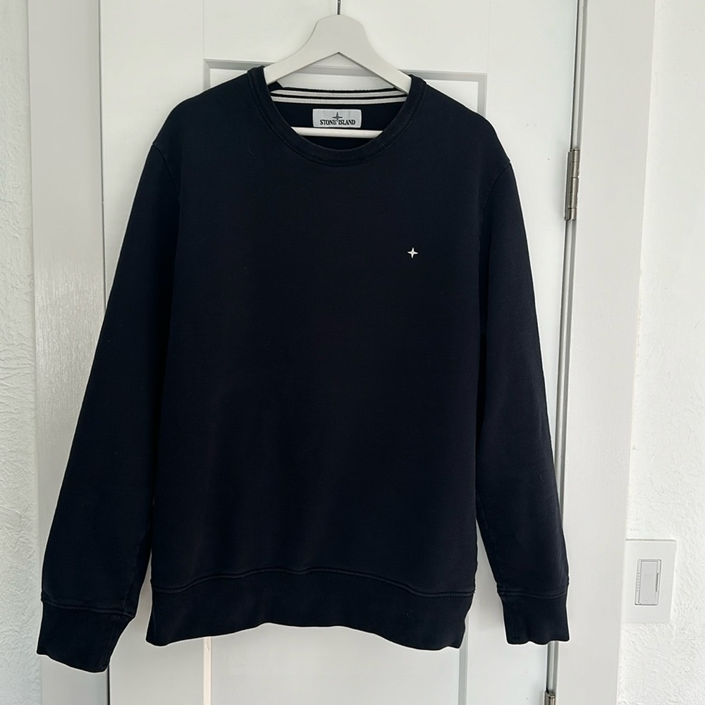 Stone Island embroidered stellina logo crew neck sweater